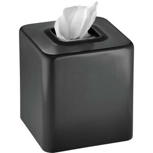 mDESIGN modern black square tissue box cover for standard size tissue box